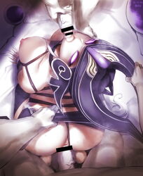 abbb blowjob doggy_style fellatio league_of_legends spitroast syndra white_hair