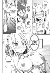 !? 10s 1boy 1girls 2018 :o after_blowjob after_fellatio after_oral age_difference areolae awkward blush breasts breasts_out censored comic comic_page confession consensual doujin doujinshi elf elf_ears elf_female elf_girl embarrassed emilia_(re:zero) english english_dialogue english_text erect_nipples exposing exposing_chest female_virgin flower_in_hair hair_flower hair_ornament hair_ribbon hairclip hardcore human large_breasts love_confession lucas_(re:zero) lucky_bastard male_human/female_elf male_virgin manga minato_yoshihiro nipples no_bra older_female older_woman_and_younger_boy panels pointy_ears presenting_breasts re:zero_kara_hajimeru_isekai_seikatsu rose shirtless shocked shocked_expression showing_breasts shy teenage_girl teenage_girl_and_younger_boy teenager text text_bubble translated young younger_male