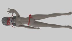 1girls 3d breasts female female_only ladybug_(character) marinette_cheng marinette_dupain-cheng miraculous_ladybug model nude nude_female open_mouth pussy small_breasts solo statue