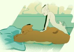 anal anthro bed big_butt blush butt duo felid feline furniture gay gay_male hi_res incense larger_male larger_sub male male/male mammal nerunaur nine_sols overweight overweight_male red_candle_games sex size_difference small_dom_big_sub smaller_male solarian submissive tail tail_motion tailwag yaoi yi_(nine_sols)