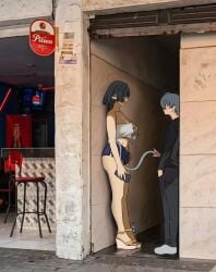 1boy 1girls alley alleyway_milf_(meme) artist_name before_sex big_breasts brice bulge color drawing fat_ass imminent_sex jane_doe_(zenless_zone_zero) long_hair meme meme_reference mihoyo mouse_ears mouse_girl taller_female thick_thighs thiren wise_(zenless_zone_zero) zenless_zone_zero