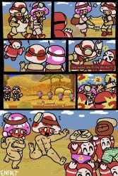 1boy 1girls breasts captain_toad covering embarrassed embarrassed_nude_exposure embarrassed_nude_female embarrassed_nude_male ene enf enfalt enm female male mario_(series) nude stolen_clothes tagme toad_(mario) toadette