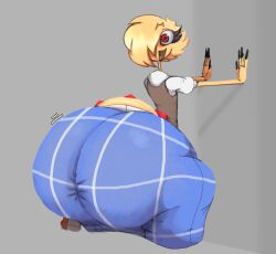1girls alternate_body_type ass ass_bigger_than_body ass_bigger_than_head ass_focus bare_ass big_ass big_breasts big_eye big_hands bottom_heavy breasts bubble_butt covered_ass dragon_tail dumptruck_ass enormous_ass eyelashes fat_ass female female_only flat_chest gigantic_ass huge_ass hyper long_arms long_nails long_neck oc one_eye_obstructed original_character red_eyes round_ass shapeshifter skinny smiling solo spiky_hair thick thick_ass thick_thighs thighs tight_fit voluptuous whirlie-wheelie whirlzie wide_hips wobbling_ass yellow_body yellow_skin