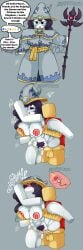 1boy 1girls azuri_(block_tales) block_tales breasts cum_inflation cum_inside cumflation eyeglasses impregnation inflation minisun052 muscular_female player_(block_tales) roblox swollen_belly thai_text twitter_username watermark