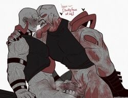 dicks_touching gay lilydei male/male mr_x nemesis_(resident_evil) resident_evil resident_evil_3 tyrant