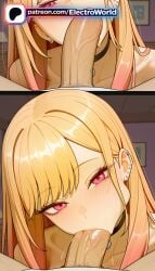 1boy 1girl 1girls 2026 :>= ai_generated artist_name blonde_hair blowjob blowjob_face blush cock deepthroat dick ear_piercing earrings electroworld erection eyebrows_visible_through_hair fellatio hetero hi_res high_quality high_resolution highres jewelry kitagawa_marin licking long_hair oral oral_sex patreon patreon_username penis sono_bisque_doll_wa_koi_wo_suru stable_diffusion sucking testicle_sucking uncensored veiny_penis watermark