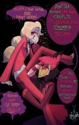 1boy 1boy1futa 1futa 1futa1boy alastor_(hazbin_hotel) big_dom_small_sub charlie_morningstar_(hazbin_hotel) cheating cheating_girlfriend futa_on_male futanari futasub handjob hazbin_hotel helping_hand horny makoda ntr precum saliva smiling stress_relief