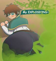 1boy ass ass_worship big_ass big_butt brown_hair butt caption chubby chubby_male cute fart fart_cloud fart_fetish farting fat_ass fat_butt femboy gassy green_eyes huge_ass huge_butt konosuba male male_fart male_focus male_only satou_kazuma slushie44 smelly solo text text_bubble thick_ass thick_butt