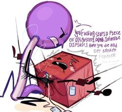 battle_for_dream_island battle_for_dream_island_again bfb bfdi bfdia blocky_(bfdi) consensual_non_consent fingering_pussy lollipop_(bfdi) object_shows pussy secretly_loves_it tentacle_penis