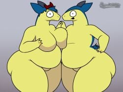 1boy 1girls big_ass big_breasts movieunleashers mrs_typhlosion_(starters) pokemon pokemon_(species) starters thick_thighs typhlosion