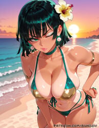 1girl 1girls ai_generated beach bikini blush breasts breasts, bunilew camel_toe cameltoe cleavage clothed clothed_female curvy female female_focus female_only focus fubuki_(one-punch_man) fully_clothed large_breasts nipples nipples_covered nipples_visible_through_clothing one-punch_man one_punch_man pussy sfw solo solo_female solo_focus teeth tight_clothes tight_clothing uncensored