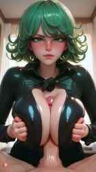 ai_assisted ai_generated animated blush boobjob breast_squeeze breasts collarbone dreamblend erection female large_breasts large_cock lips looking_at_viewer nipples one-punch_man paizuri penis pov solo solo_focus sound straight tagme tatsumaki uncensored video
