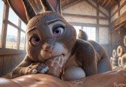 1boy1girl 1girls ai_generated anthro bbw big_ass big_breasts bonnie_hopps bunny bunny_girl chubby chubby_female cum cum_in_mouth deepthroat disney fat female female_focus furry furry_female huge_ass huge_breasts mature mature_female milf nude nude_female oddlywetslurpee oral oral_penetration oral_sex plump thick_thighs wide_hips zootopia zootopia_2 zootropolis