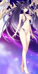ankles ass_length_hair calves date_a_live delicate_curves delicate_features delicate_hands feet heels hips hourglass_figured_female navel nude_female pubic_hair purple_eyes pussy thighs thin_arms thin_female thin_waist toes tsunako wings yatogami_tenka yatogami_tohka