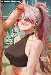 1boy 1boy1girl 1boy1girls 1girl 1girl1boy 1girls abs ai_generated b34sty_0 black_crop_top blue_eyes blush boobs breasts closed_mouth compression_shirt crop_top eyes genderswap genderswap_(mtf) gym gym_clothes gym_uniform hair heterochromia indoors long_hair looking_at_penis looking_up medium_boobs medium_breasts medium_tits multicolored_eyes multicolored_hair muscular muscular_female patreon penis penis_on_face penis_on_head ponytail red_eyes red_hair rule63 rule_63 scar scar_(wuthering_waves) scar_on_arm scar_on_face sitting surprised sweatdrop sweating tacet_mark_(wuthering_waves) testicles tits veiny_penis watermark white_hair wuthering_waves