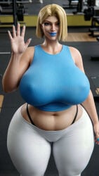 1girls 3d 8k absurd_res alternate_breast_size areola areolae ass bbw big_ass big_breasts black_eyeshadow blonde_hair blue_eyes breasts breasts_bigger_than_head busty curvy emma_frost emma_frost_(marvel_rivals) face female female_only gym highres hips hourglass_figure huge_areolae huge_ass huge_breasts large_ass large_breasts leggings light-skinned_female light_skin long_breasts long_hair looking_at_viewer love_handles marvel marvel_rivals mascara mature_female milkers mouth natural_breasts pale-skinned_female pale_skin pinup pose posing sfw skin skindentation thethiccart thick_thighs thighhighs thighs tube_top tubetop venus_body voluptuous wide_hips