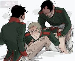 gay guts_&_blackpowder guts_and_blackpowder male man men oc roblox_game super_gay three_men twins