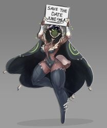 alien alien_girl alien_humanoid breasts cloak clothed clothed_female clothing destiny_(game) destiny_2 female female_only green_eyes hive_(destiny) hive_acolyte hive_guardian monty_nsfw multi_eye thick thick_ass thick_thighs thighhighs thighs wink winking winking_at_viewer