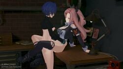 1futa 1girls 3d 3d_animation animated areolae belle_(zenless_zone_zero) big_breasts blue_hair breasts cleavage duo futanari hoshinomeririri hoyoverse indoors kissing lecheryamoreva light-skinned_female light-skinned_futa light_skin mihoyo mihoyo_technology_(shanghai)_co._ltd. mole_on_breast nicole_demara nipples opennsfwsp pink_hair pov povlover_(pov_loverr) sex sound tagme vagina vaginal_penetration vaginal_sex video zenless_zone_zero
