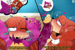 angry anthro bacon_sama big_muscles big_pecs blush bodily_fluids bovid caprine chameleon cross-popping_vein deep_throat dialogue drooling duo echidna espio_the_chameleon fellatio first_person_view foreskin gay gay_male genital_fluids genital_piercing genitals goat handjob heart_eyes heart_pupils heart_symbol hi_res image_bubble knuckles_the_echidna leaking_precum licking lizard looking_pleasured male male/male mammal moan monotreme motion_lines muscular muscular_male musk nervous nervous_smile one_eye_closed oral oral_penetration pecs penetration penile penis penis_lick penis_piercing piercing precum prince_albert_piercing pubes pubes_on_face reptile retracted_foreskin runny_nose saliva scalie sega sex sonic_(series) sonic_the_hedgehog_(series) stray_pubes sweat sweatdrop tears tears_of_pleasure text thought_bubble tongue tongue_out yaoi