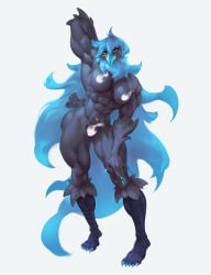 2024 absurd_res anthro avian barely_visible_genitalia barely_visible_vulva beak big_butt black_body black_butt black_feathers blue_body blue_feathers blue_hair blue_nipples butt butt_from_the_front censored censored_genitalia censored_nipples censored_vulva convenient_censorship digital_drawing_(artwork) digital_media_(artwork) english_description feathered_tail feathers female female_anthro female_only front_view full-length_portrait genitals hair hand_behind_head hi_res ineffective_censorship long_hair looking_at_viewer martlet_(zenith_form) mihail_dava multicolored_body multicolored_feathers muscular muscular_anthro muscular_female nails nipples nude nude_anthro nude_female pinup portrait pose raised_arm simple_background solo steam_censorship tail two_tone_body two_tone_feathers undertale_yellow vulva white_background yellow_sclera