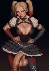 1futa ai_generated balls batman:_arkham_knight batman_(series) big_balls big_breasts big_penis blonde_hair breasts civitai dc_comics futa_only futanari futazealot harley_quinn harley_quinn_(arkham) harley_quinn_(arkham_knight) huge_cock imminent_fellatio imminent_oral looking_at_viewer penis pent_up precum rocksteady_studios solo throbbing_penis twintails veiny_penis