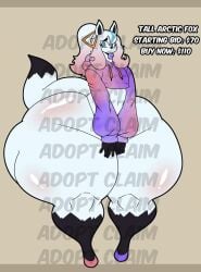 1boy 1femboy artic_fox chubby cropped_image edited_art femboy fox furry hyper_ass hyper_thighs jacky_arts