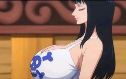 big_breasts edited edited_screencap female female_only huge_breasts massive_breasts nico_robin nico_robin_(elbaf) one_piece screencap