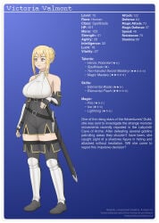 big_breasts character_sheet gameplay_mechanics lore original_character swordswoman tentacle the_tentacle_professor warrior