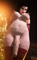 1futa 3d areolae balls bioshock bioshock_infinite breasts burial_at_sea christmas chubby dickgirl elizabeth_comstock erect_nipples flaccid futa_only futanari hgl0796 huge_breasts huge_cock looking_at_viewer nipples overweight overweight_futanari penis solo testicles topless