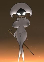 1girls anthro areola big_breasts breasts completely_nude completely_nude_female female female_only full_body hand_on_breast hollow_knight insect insect_girl lace_(hollow_knight) metachoke naked naked_female nipples nude nude_female puffy_nipples pussy silksong solo solo_female standing white_body white_eyes