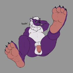 anthro belly big_(disambiguation) bunnyfeet father flaccid male male_only mammal parent paws penis uncut ursid