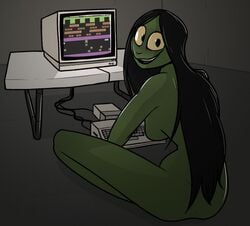 1girls breasts color frogger keadonger monster monster_girl scp-811 scp_foundation