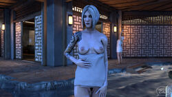 3d areolae asian blonde_hair bob_cut breasts busty clitoral_hood clitoris eyelashes eyeliner eyeshadow female female_focus female_only fit fit_female hitman hitman_(2016) hot_spring jojje labia lipstick long_fingernails makeup mascara medium_breasts nipples nude outdoors pose pubic_hair pussy short_hair slim slim_girl snow spa standing straight_hair tagme tattoo towel towel_around_waist vagina water wet wide_hips yuki_yamazaki