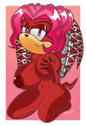 1girls anthro female female_only genocyber lien-da nipples nude sega solo sonic_(series) sonic_the_hedgehog_(series)