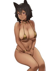 1girls bastet_(houtengeki) big_breasts bikini breasts cleavage egyptian female female_only houtengeki large_breasts solo