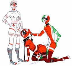 anal anal_insertion anal_sex bdsm big_penis biting_lip collar countryhumans cum cum_in_ass cum_in_mouth cum_inside cum_on_floor doggy_style doggystyle eyebrows fascist_italy_(countryhumans) feet gay handcuffed handcuffs japanese_empire_(countryhumans) masturbation mounting multicolored_skin nazi nazi_germany_(countryhumans) nude red_skin smiling socks spread_legs stockings threesome white_skin