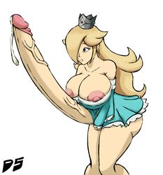 big_ass big_breasts big_penis d5 excessive_size futa_only futanari hyper hyper_penis long_penis mario_(series) nintendo princess_rosalina super_mario_galaxy