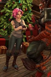 1boy 1girls 3d anthro female gift maeve_(paladins) male paladins penis pink_hair ssurface tiberius_(paladins)