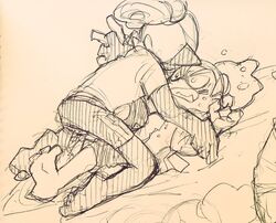 2boys army_(splatoon) gay inkling inkling_boy pinned rider_(splatoon) splatoon splatoon_(manga)