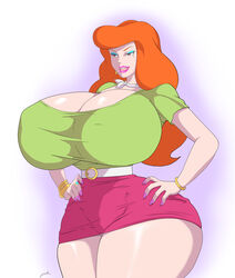 1girls absurd_res alternate_ass_size alternate_body_type alternate_breast_size ass big_thighs breasts breasts_bigger_than_head cleavage cousin_mel female female_only female_solo gigantic_ass gigantic_breasts grandma_got_run_over_by_a_reindeer highres huge_ass huge_breasts huge_hips huge_thighs large_thighs orange_hair solo solo_female thick_thighs wide_hips zetarok