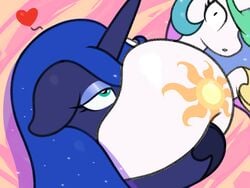 ass ass_worship big_ass big_butt bubble_butt equid face_in_ass female female/female feral friendship_is_magic half-closed_eyes heart horn incest lefthighkick mammal my_little_pony princess_celestia_(mlp) princess_luna_(mlp) rolling_eyes sibling sister sisters smothering surprised unicorn wide_eyed yuri