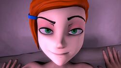 1boy 1girls 3d animated ben_10 bouncing_breasts breasts cartoon_network cute deep_penetration evil_smile female furbyguy ginger green_eyes gwen_tennyson licking_lips light_skin male male_pov missionary_position naughty_face nipples no_sound nude on_bed orange_hair pov pov_eye_contact pussy seductive seductive_eyes seductive_look seductive_smile sex short_hair shorter_than_10_seconds skinny small_breasts smirk source_filmmaker teenager vaginal_penetration video