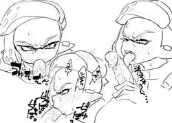 big_forehead blowjob blush emperor_(splatoon) gay inkling inkling_boy splatoon splatoon_(manga) 小畑