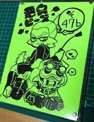 bondage gay high_heels inkling inkling_boy leather male_only petplay puppyplay rider_(splatoon) splatoon splatoon_(manga) stealth_(splatoon) whip 小畑