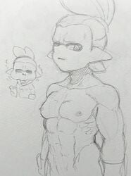 arm_band inkling inkling_boy male_only muscular skull_(splatoon) splatoon splatoon_(manga) 小畑