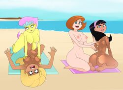 4girls alien_girl angry ann_possible ass beach blonde_hair blue_eyes breasts crossover dark_skin disney disney_channel execution female_only gravity_falls green_eyes groping headband headdress imminent_death jewelry killer_lotion kim_possible large_breasts lotion massage murder nickelodeon nipples nude oil oiled orange_hair pacifica_northwest peril pink_hair princess_mandie punishment rubbing scared seaside snuff summer sunbathing sunscreen tanned the_fairly_oddparents towel trixie_tang yellow_skin