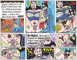 batman batman_(series) batmite comedy comic cunnilingus dc_comics dexter_cockburn female huge_breasts male oral woman_wonder wonder_woman wonder_woman_(series)