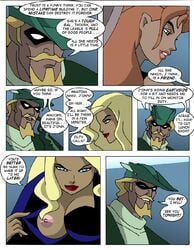 black_canary comic dc_comics dcau green_arrow green_arrow_(series) hawkgirl hawkman_(series) justice_league justice_league_unlimited oliver_queen sharpie_(artist)