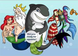 2008 angie anthro ariel black_hole_sun clownfish crossover disney disney_princess dreamworks father_and_daughter female finding_nemo fish incest king_triton lenny lola male mermaid nipples oscar penis pixar shark shark_tale tagme text the_little_mermaid